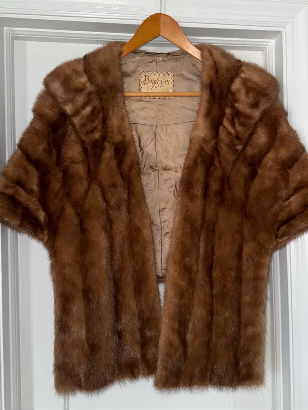 Vintage Barclay Fur Brown Mink Stole - Estimated 1950-960’s Custom
